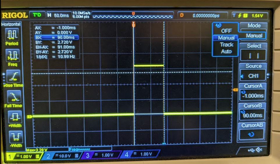 90mS Pos Pulse with Pull-down to Gnd